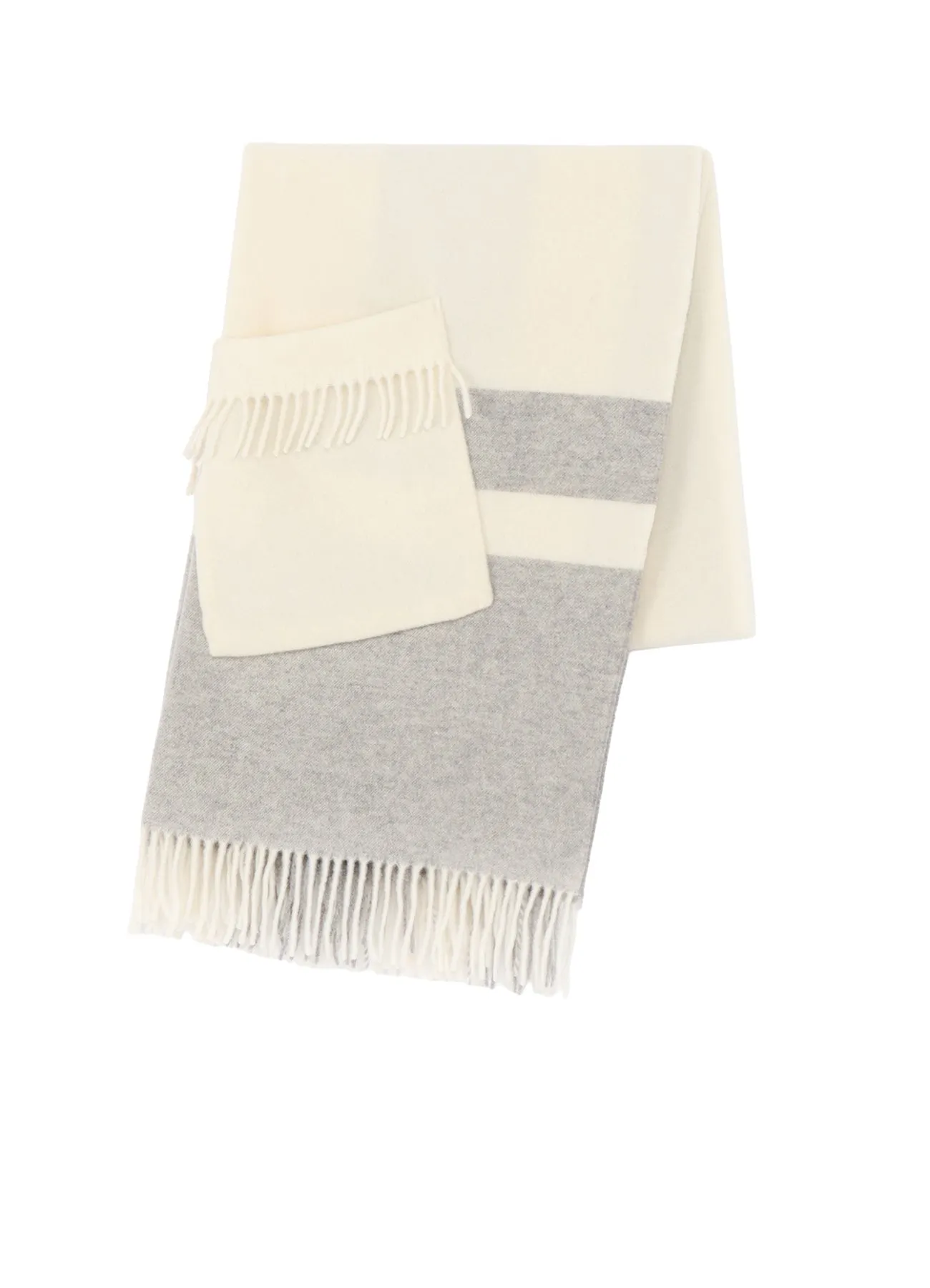 FULLING WOOL PLAID SHAWL sold by Yohji Yamamoto