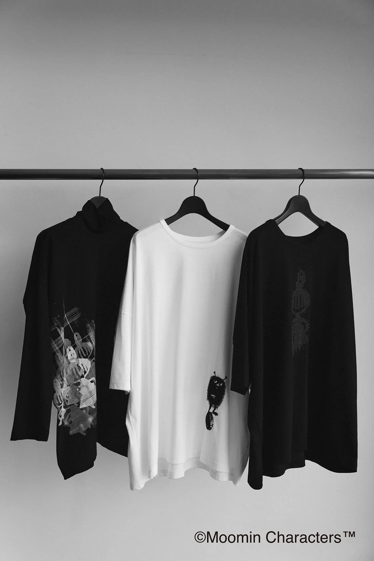 MOOMIN × a part of me. | Y’s SHADOW "LITTLE MY" PRINT TEE sold by Yohji Yamamoto product image thumbnail 5