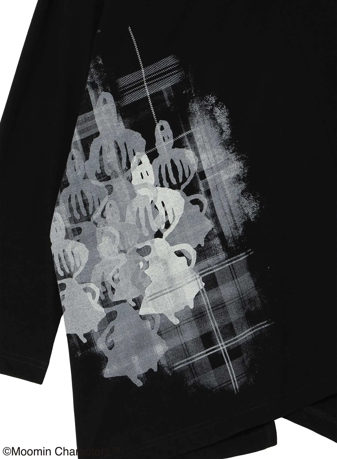 MOOMIN × a part of me. | Y’s SHADOW "LITTLE MY" PRINT TEE sold by Yohji Yamamoto product image thumbnail 3