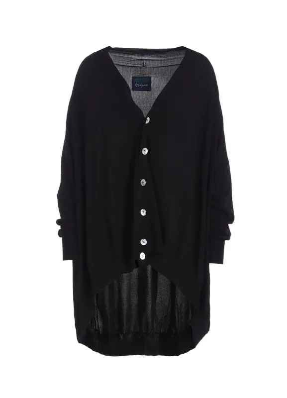 RYO 18G V NECK CARDIGAN sold by Yohji Yamamoto
