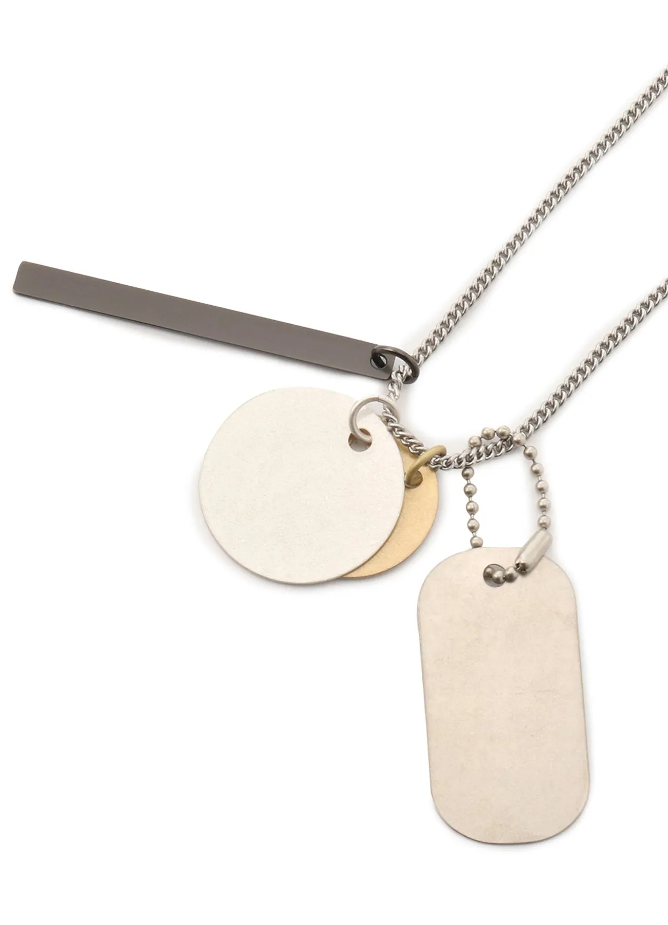 BRASS DOG TAG NECKLACE sold by Yohji Yamamoto product image thumbnail 4