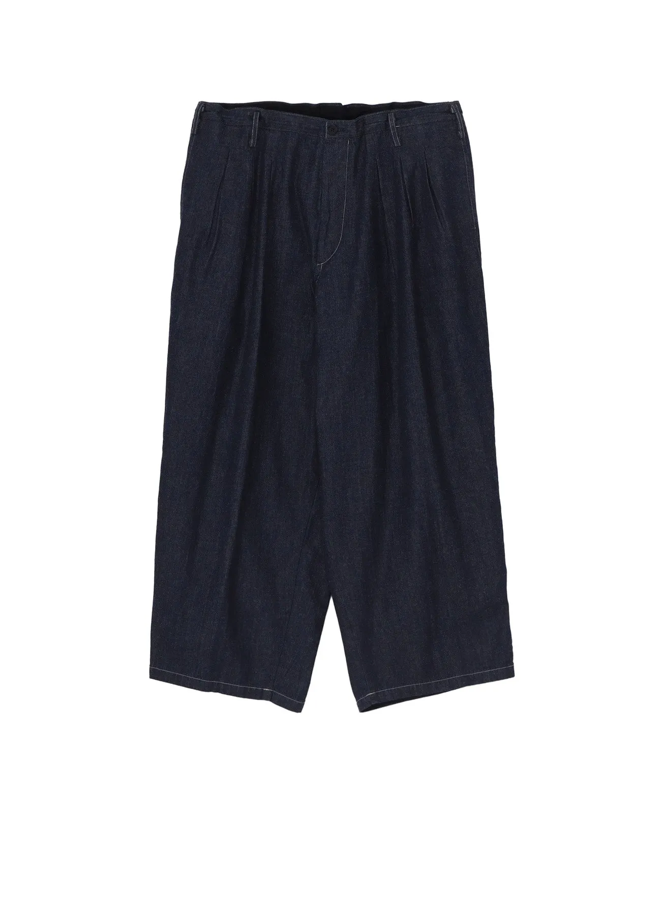 8oz SLUB DENIM TUCK PANTS sold by Yohji Yamamoto