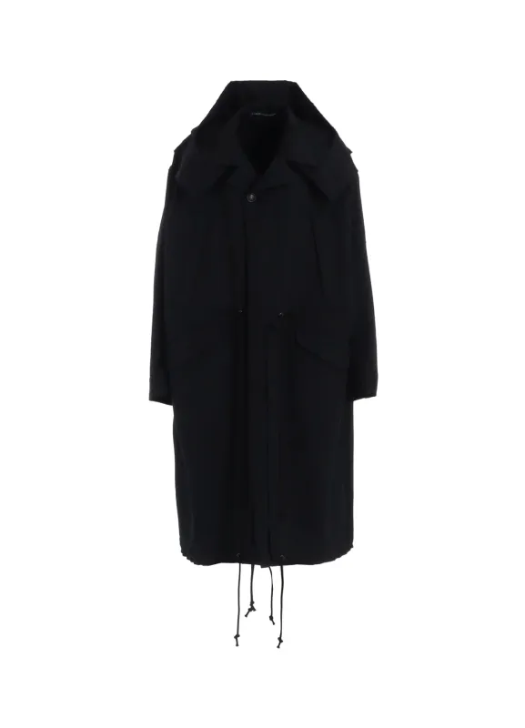 W/GABARDINE HOODED COAT sold by Yohji Yamamoto