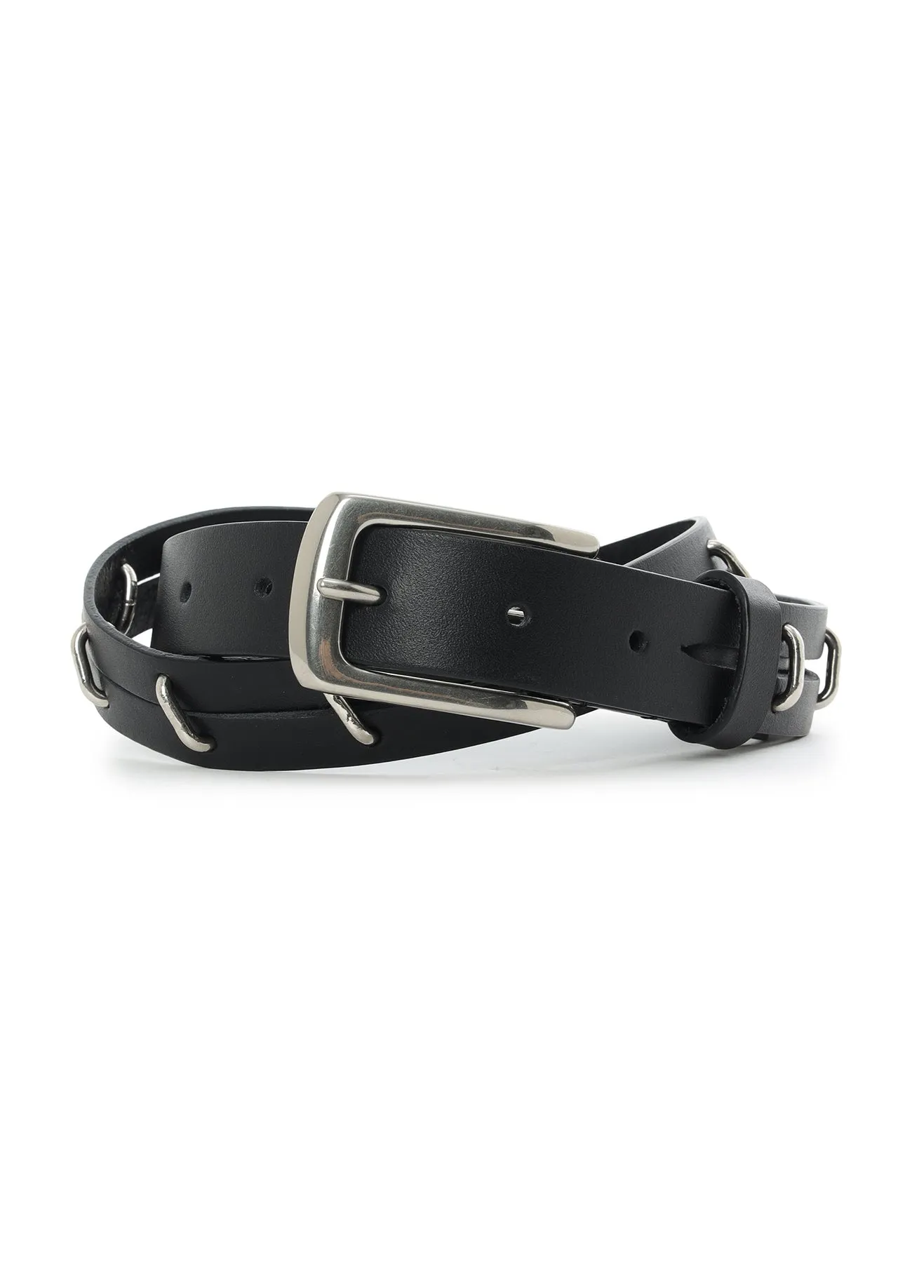 DRY LEATHER CENTER-CUT BELT sold by Yohji Yamamoto product image thumbnail 2