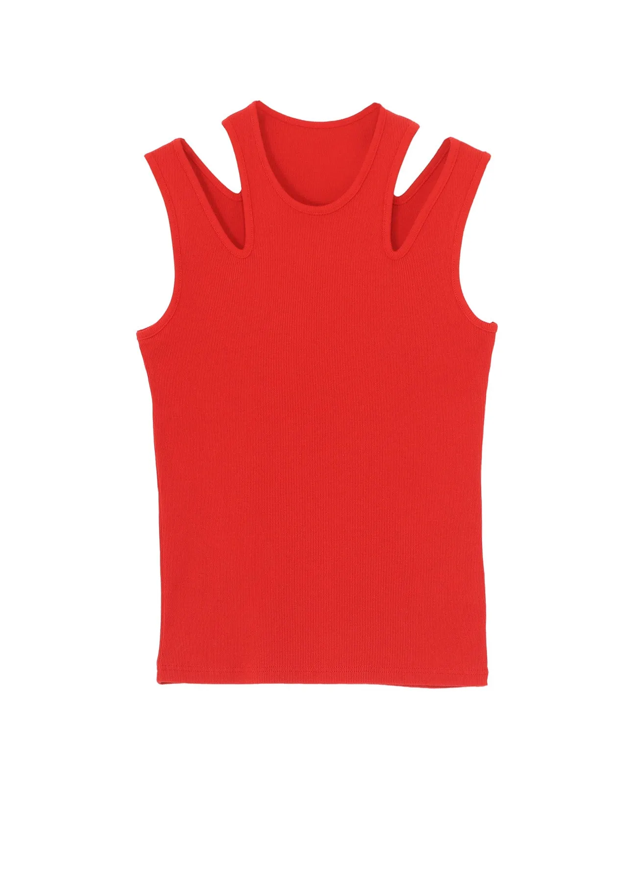COTTON RIB SHOULDER SLIT TANK TOP sold by Yohji Yamamoto