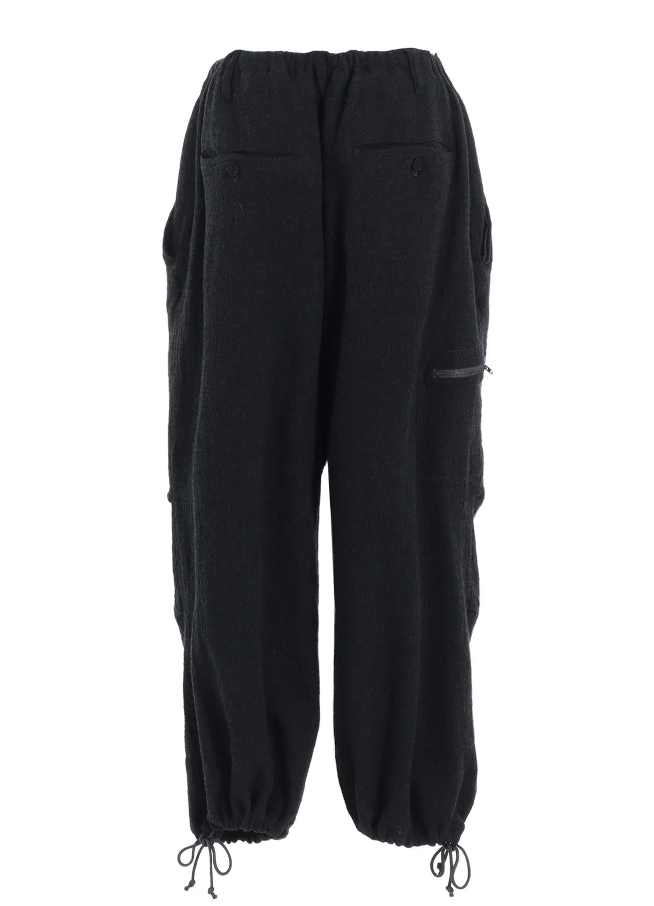 WOOL GAUZE KNEE TUCK PANTS sold by Yohji Yamamoto product image thumbnail 5