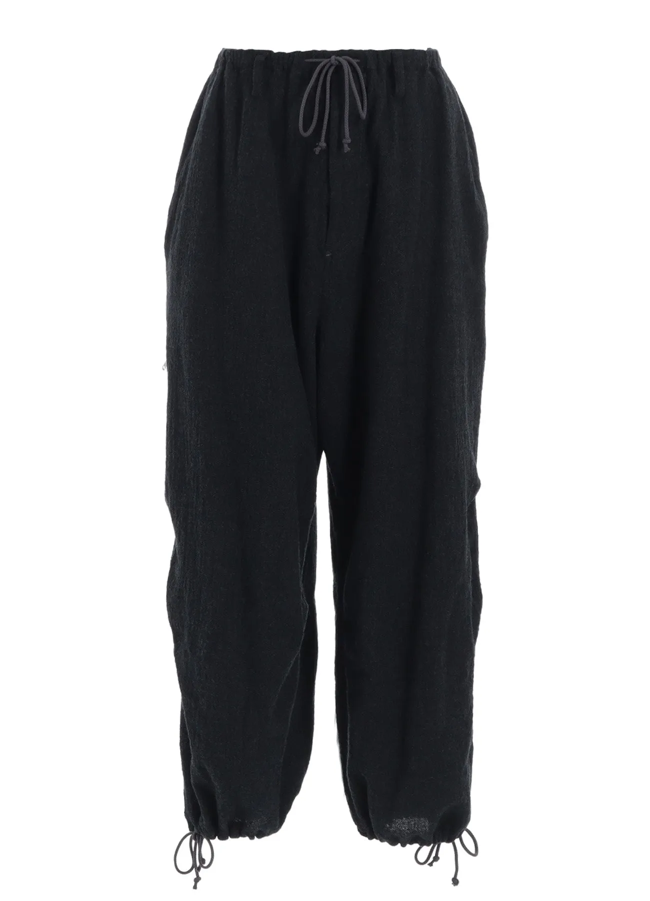 WOOL GAUZE KNEE TUCK PANTS sold by Yohji Yamamoto product image thumbnail 2