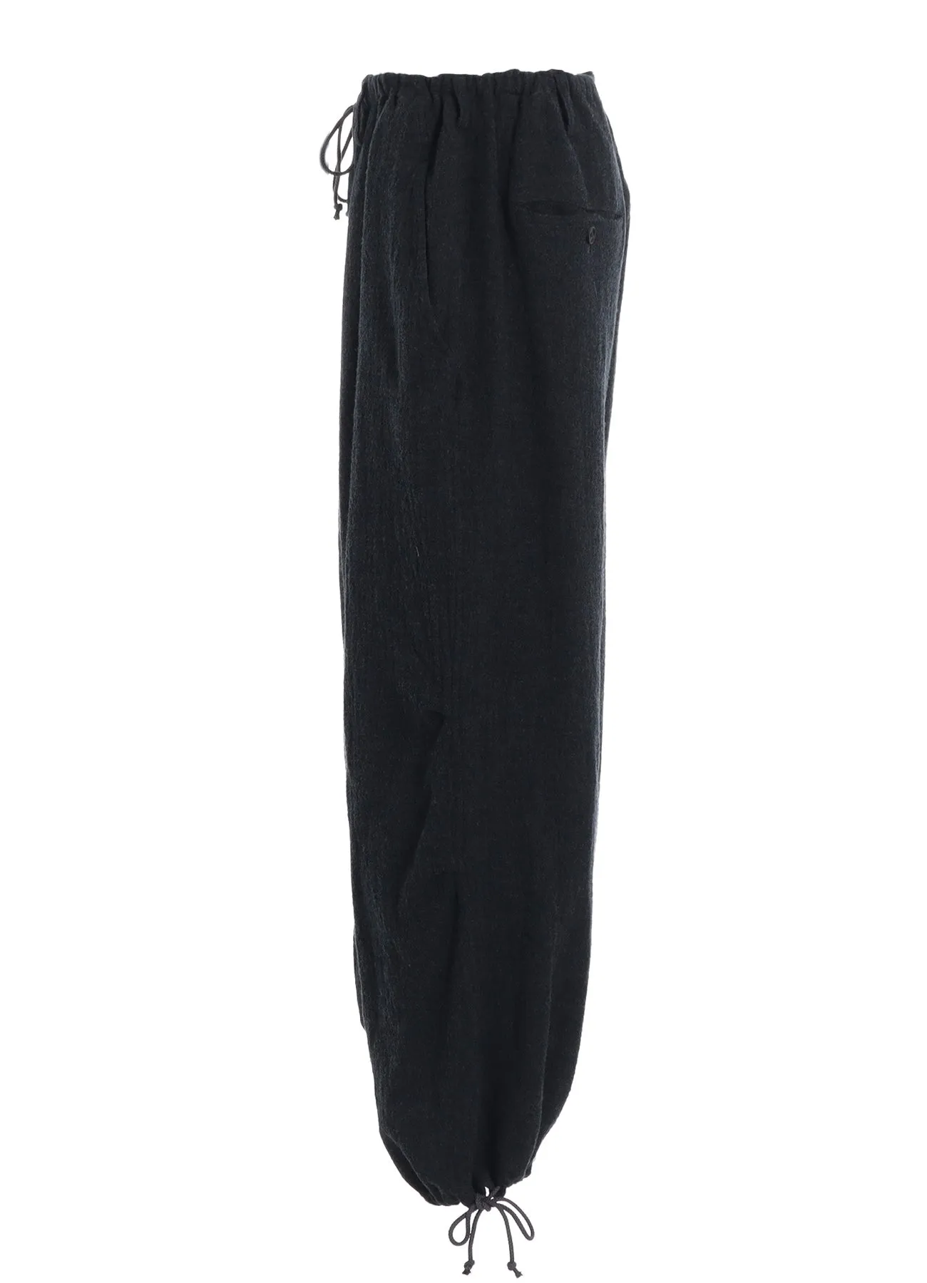 WOOL GAUZE KNEE TUCK PANTS sold by Yohji Yamamoto product image thumbnail 4