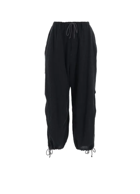 WOOL GAUZE KNEE TUCK PANTS sold by Yohji Yamamoto