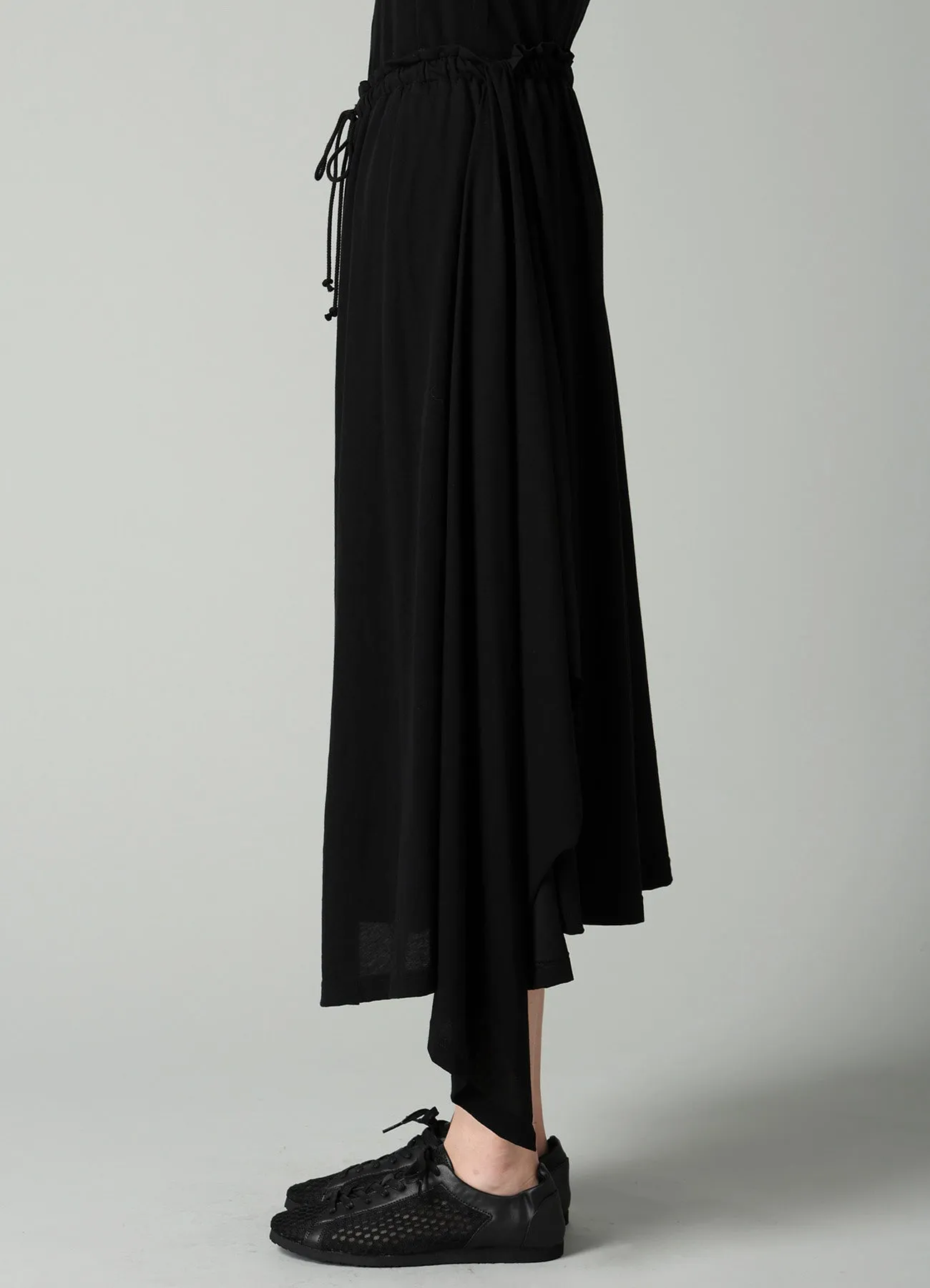 COTTON SINGLE JERSEY DRAPED SKIRT PANTS sold by Yohji Yamamoto product image thumbnail 4