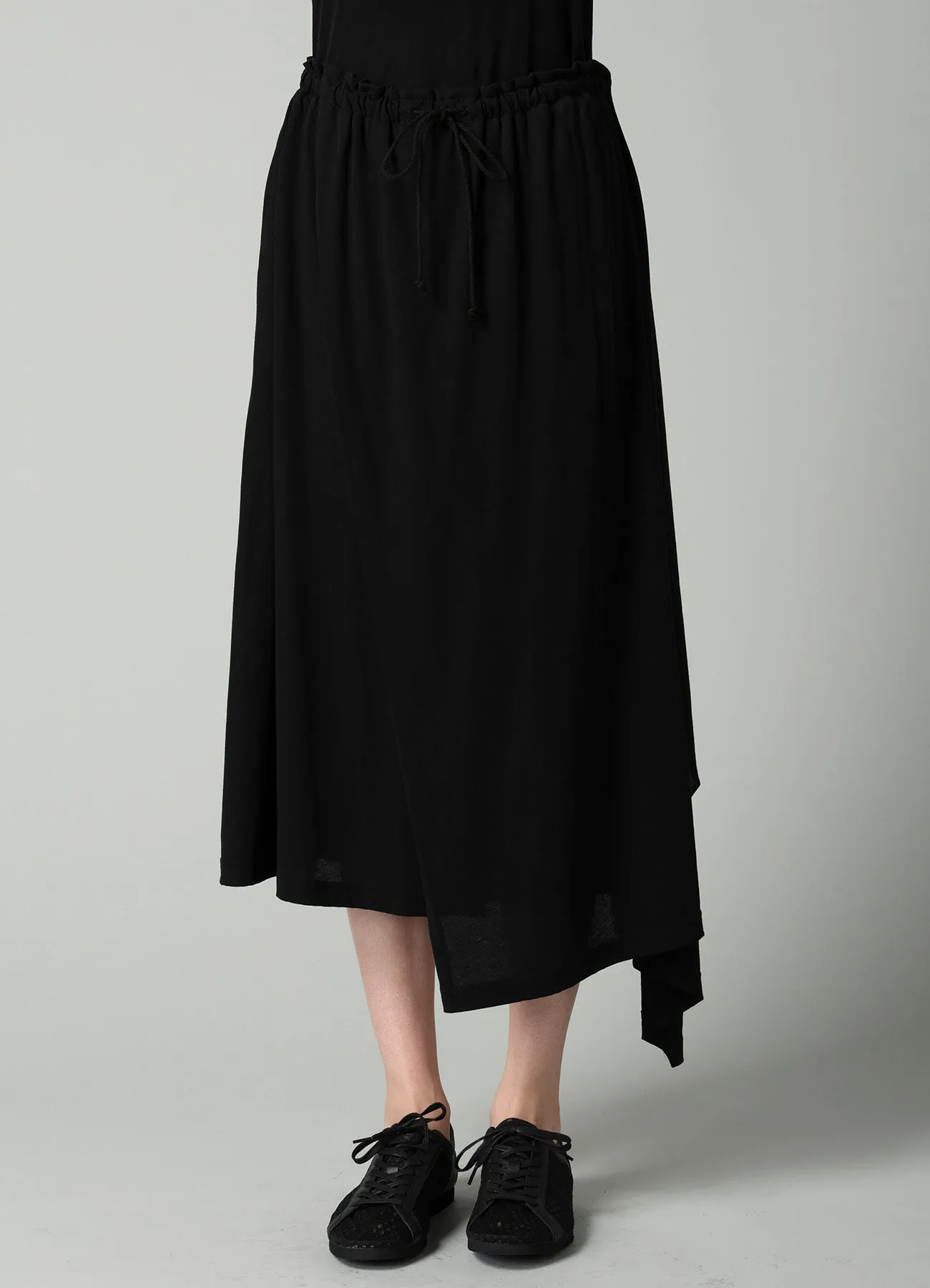 COTTON SINGLE JERSEY DRAPED SKIRT PANTS sold by Yohji Yamamoto product image thumbnail 3