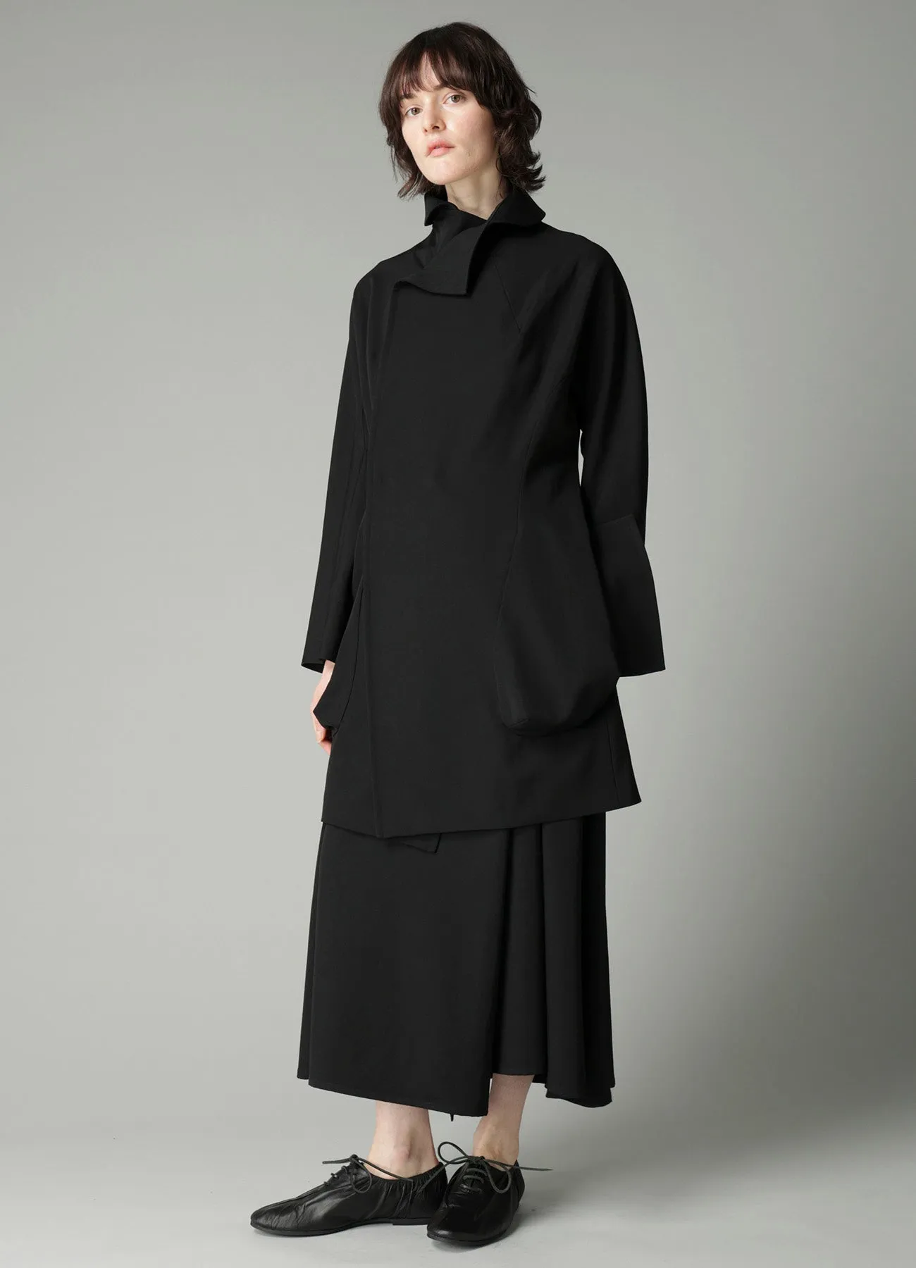 GABARDINE BUTTON LONG SKIRT sold by Yohji Yamamoto product image thumbnail 2
