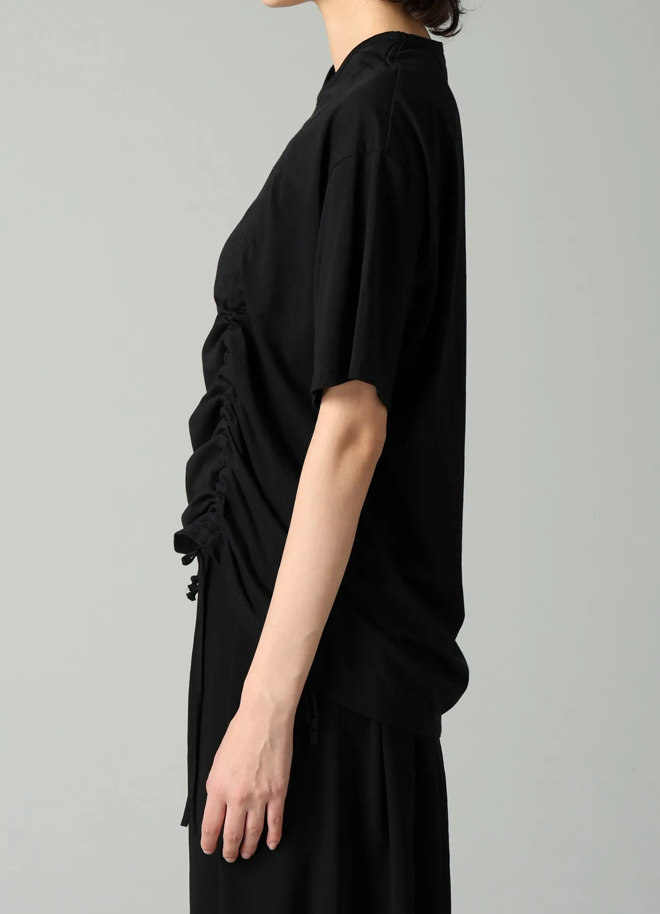 SINGLE JERSEY GATHER DETAIL SHORT SLV T sold by Yohji Yamamoto product image thumbnail 4