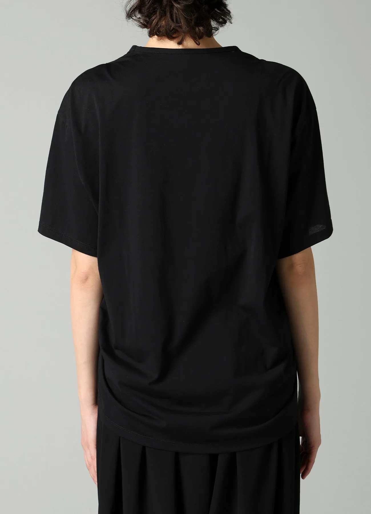 SINGLE JERSEY GATHER DETAIL SHORT SLV T sold by Yohji Yamamoto product image thumbnail 5