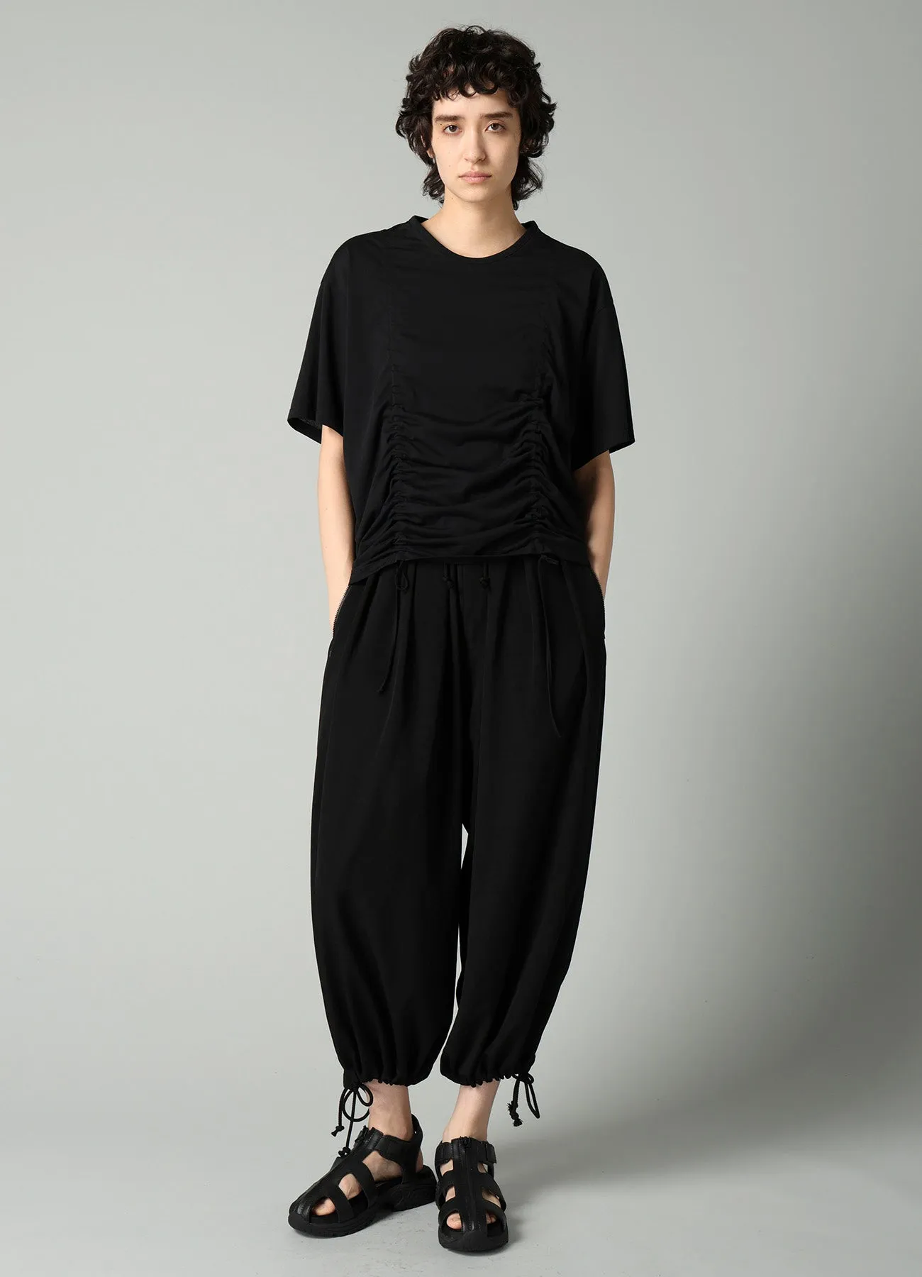 SINGLE JERSEY GATHER DETAIL SHORT SLV T sold by Yohji Yamamoto product image thumbnail 2
