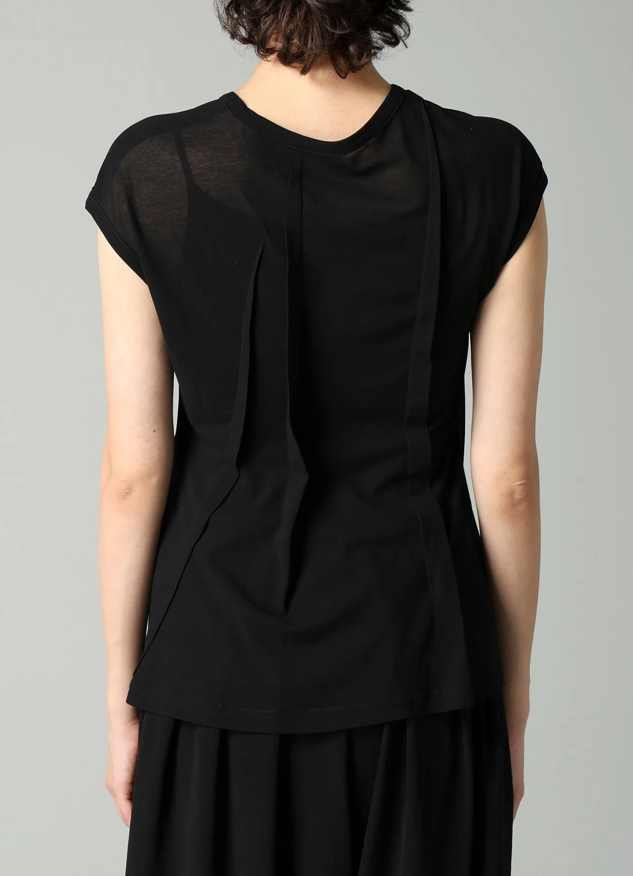 HIGH TWISTED SZ JERSEY TUCK DETAIL SHORT SLV T sold by Yohji Yamamoto product image thumbnail 5