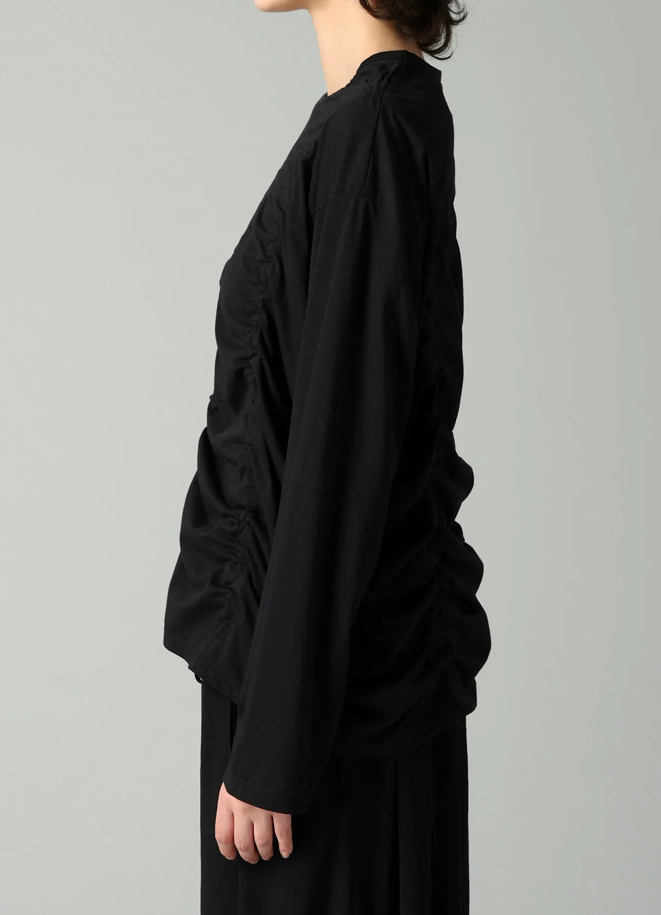 SINGLE JERSEY GATHER DETAIL LONG SLV T sold by Yohji Yamamoto product image thumbnail 4