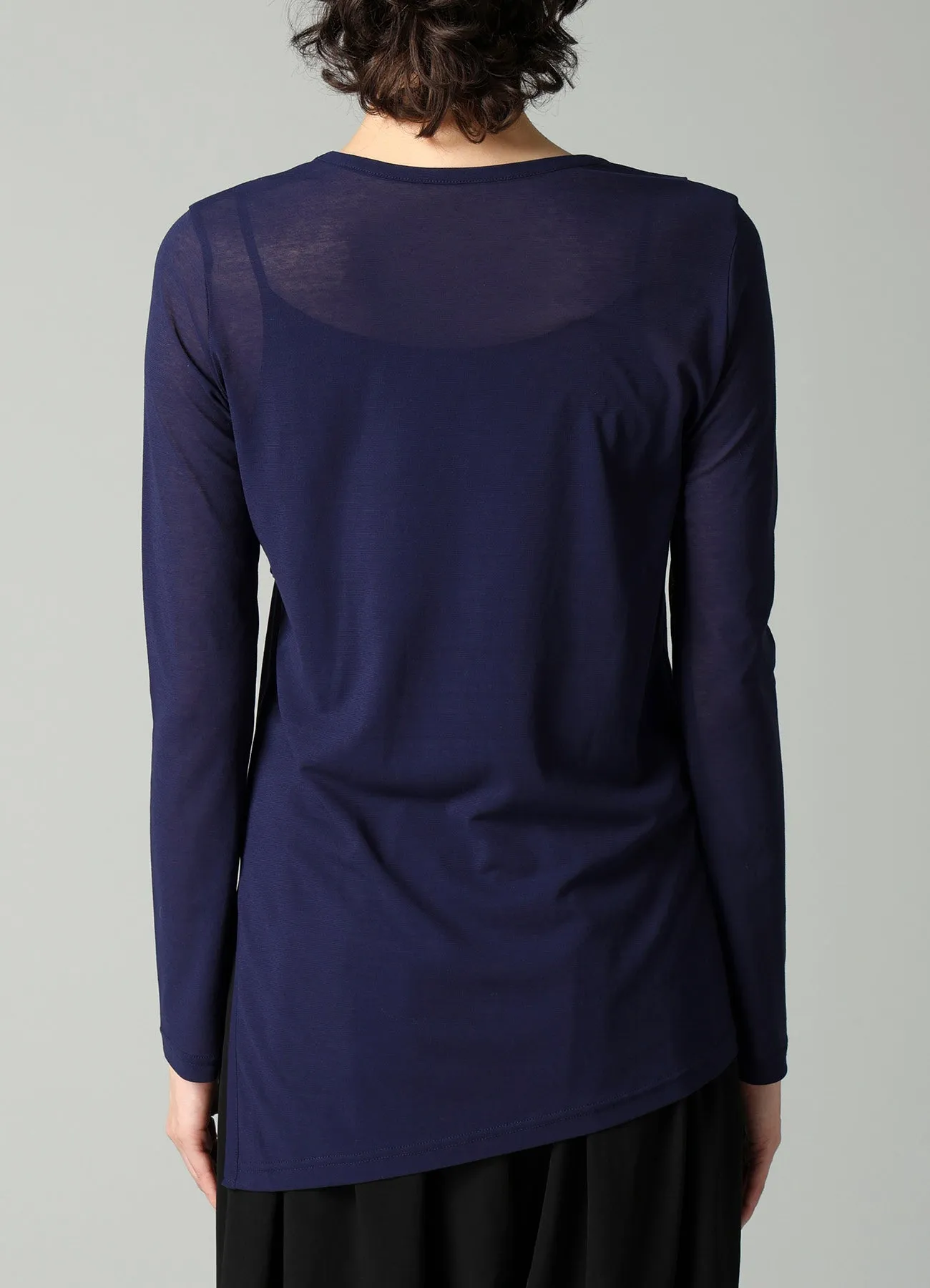 HIGH TWISTED SZ JERSEY TUCK DETAIL LONG SLV T sold by Yohji Yamamoto product image thumbnail 5