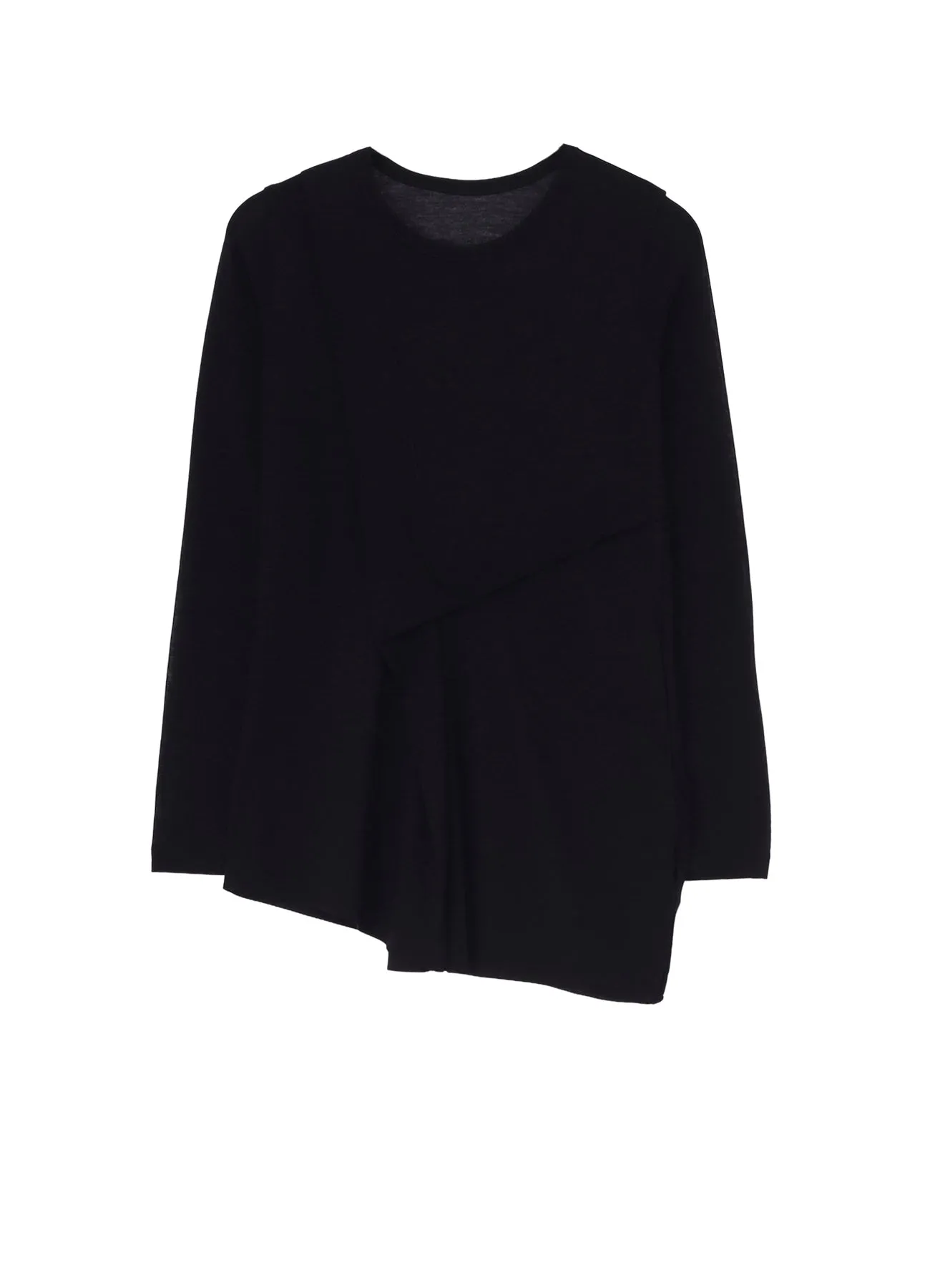 HIGH TWISTED SZ JERSEY TUCK DETAIL LONG SLV T sold by Yohji Yamamoto