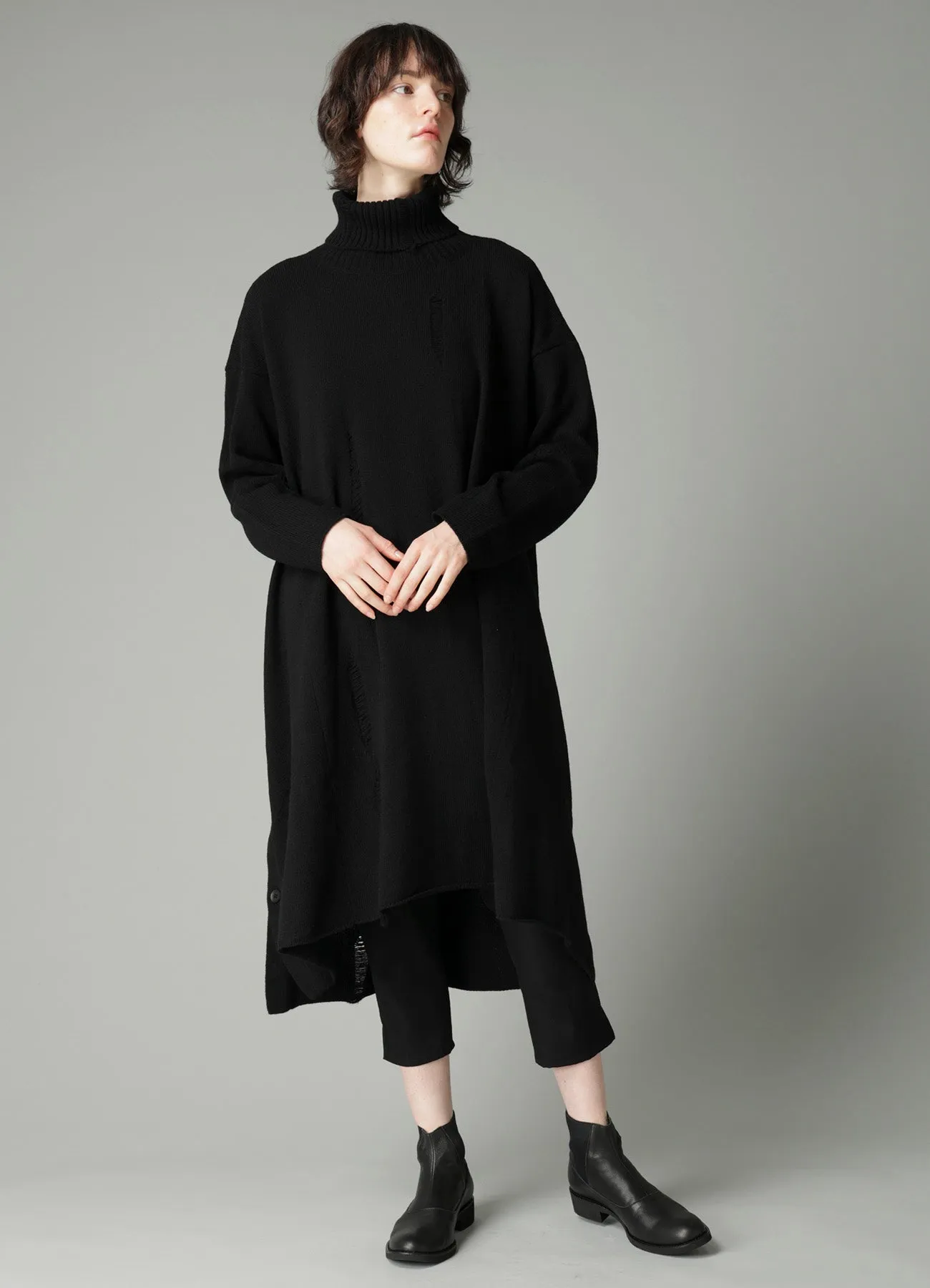 India DAMAGED HIGH NECK DRESS sold by Yohji Yamamoto product image thumbnail 2