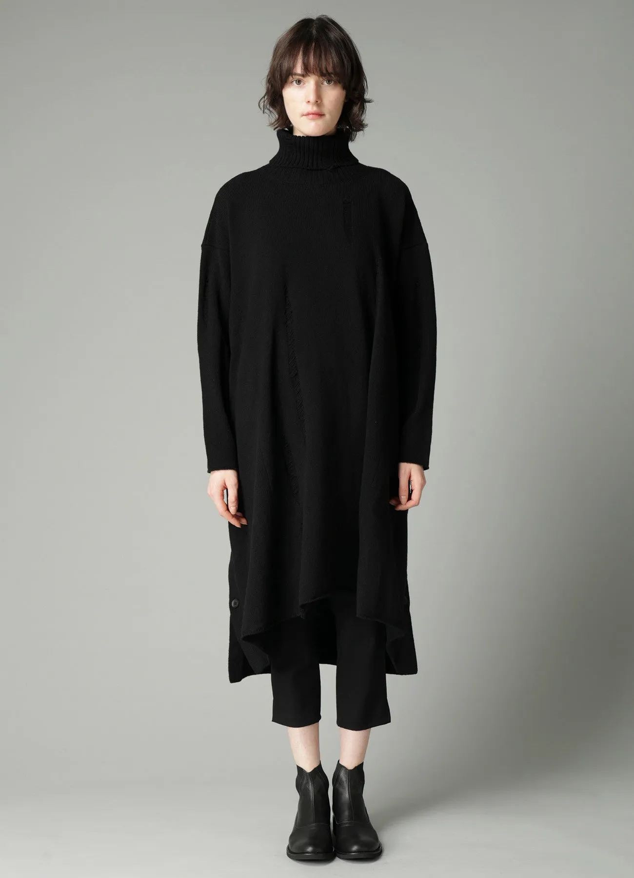 India DAMAGED HIGH NECK DRESS sold by Yohji Yamamoto product image thumbnail 3