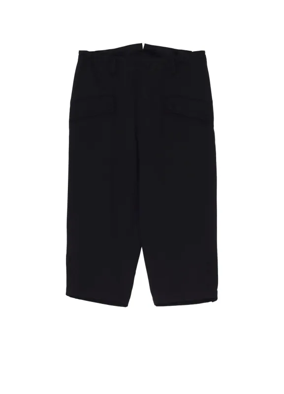 WOOL GABARDINE HEM OPENED SUSPENDER PANTS sold by Yohji Yamamoto