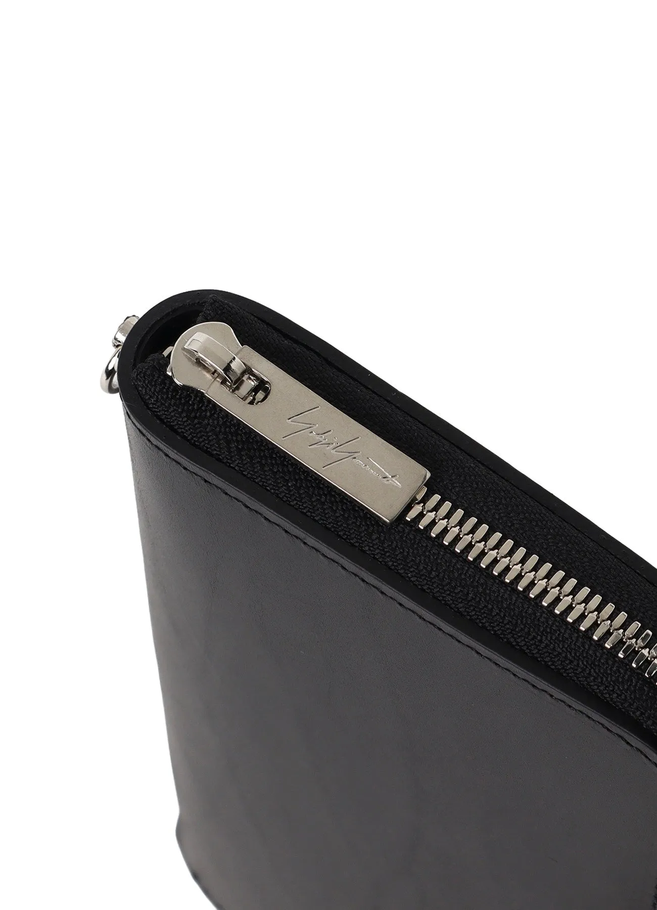 UNFINISHED LEATHER ZIP WALLET L sold by Yohji Yamamoto product image thumbnail 5