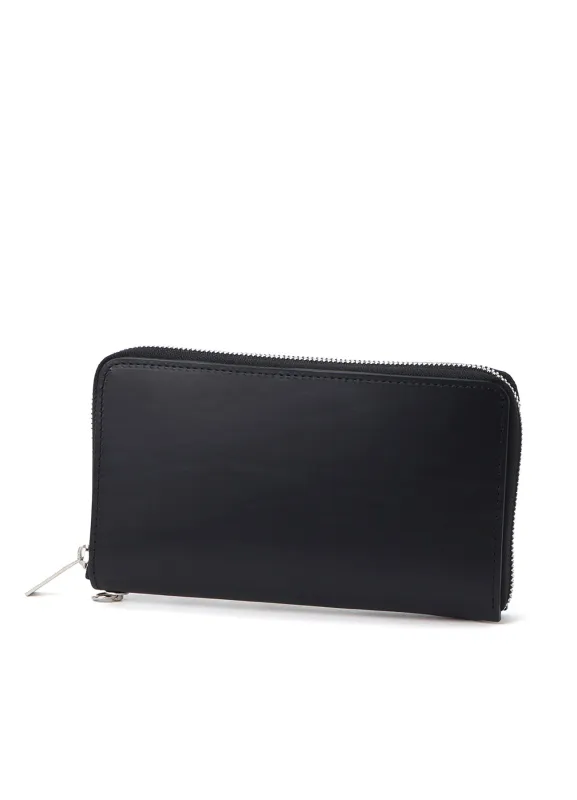 UNFINISHED LEATHER ZIP WALLET L sold by Yohji Yamamoto