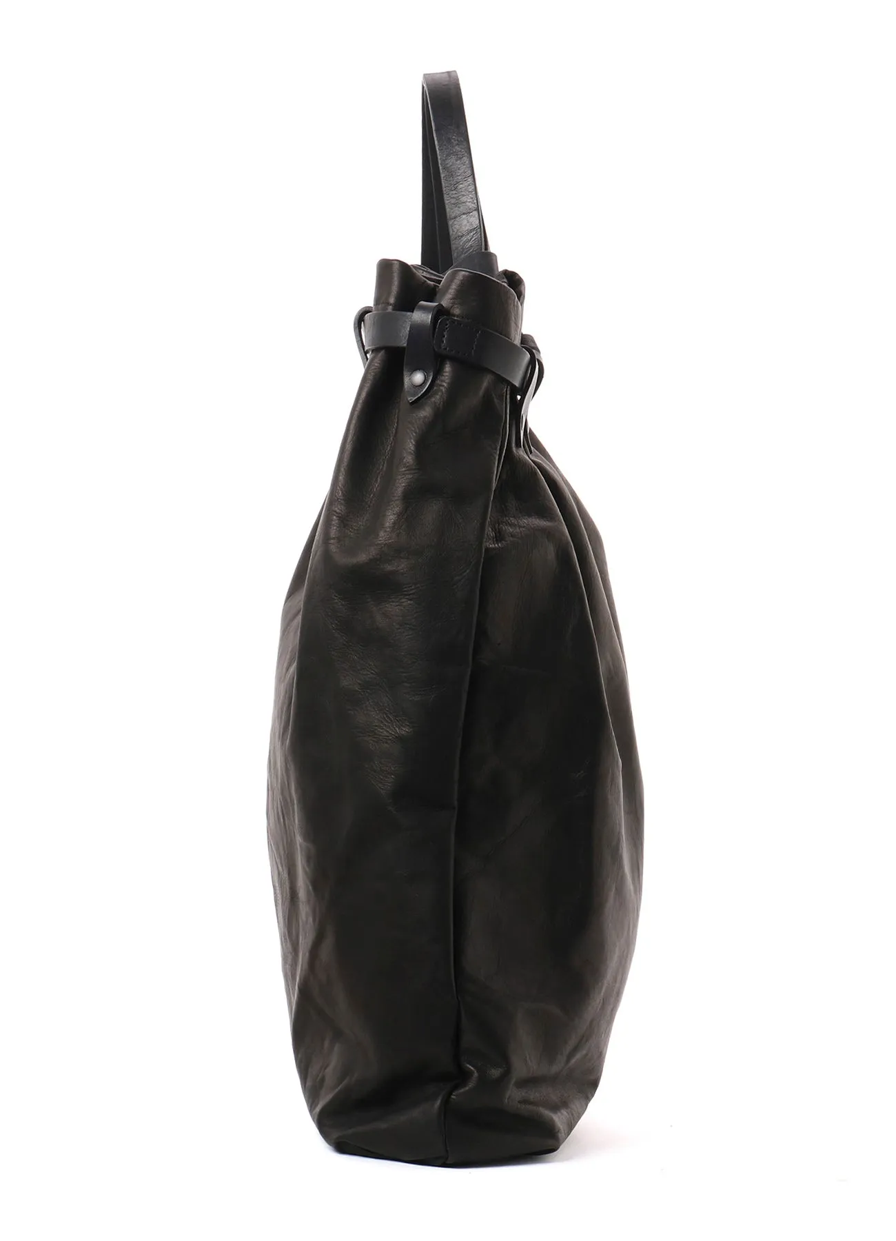 HORSE LEATHER DRAWSTRING BACKPACK sold by Yohji Yamamoto product image thumbnail 3