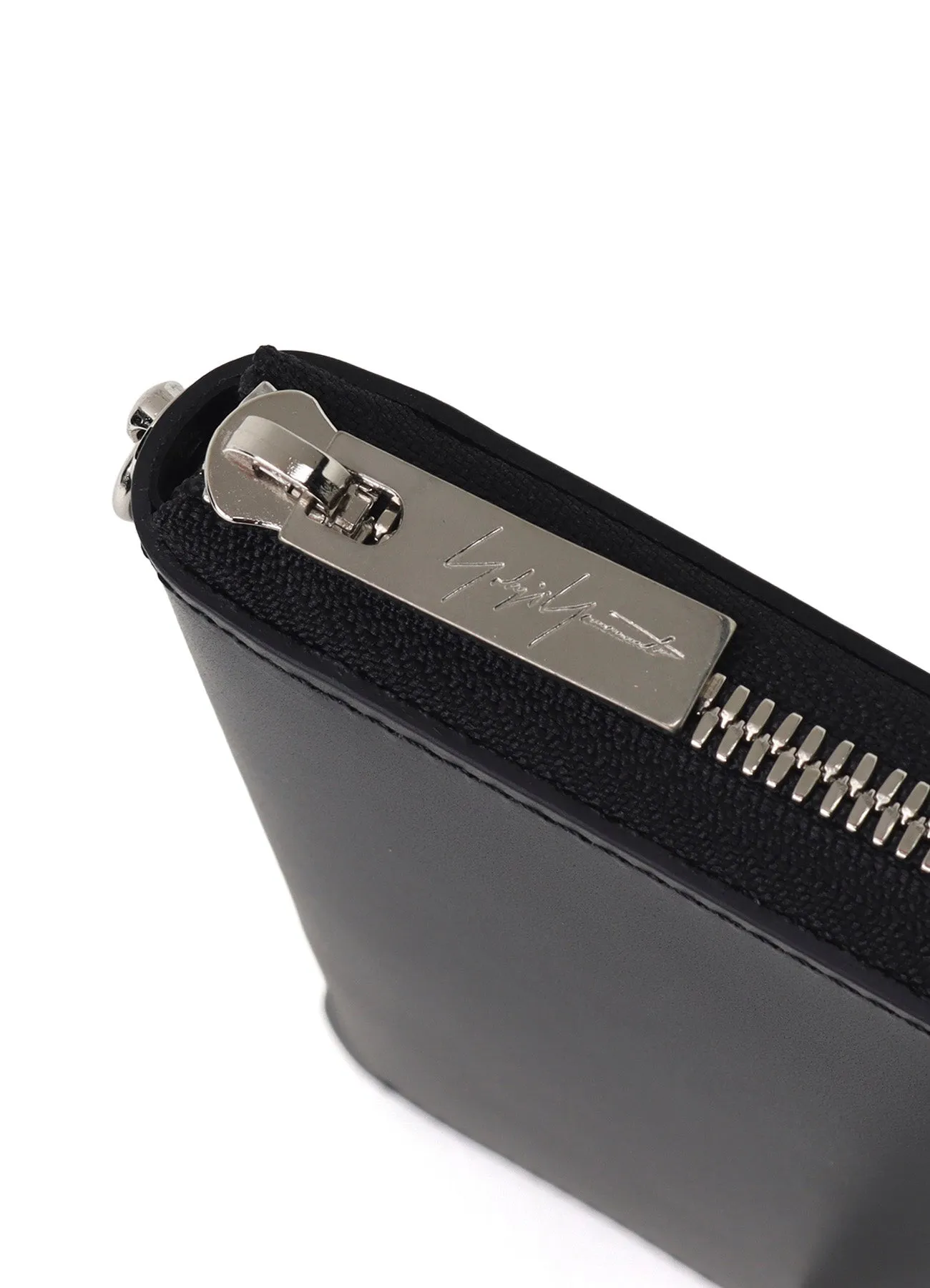 UNFINISHED LEATHER ZIP WALLET S sold by Yohji Yamamoto product image thumbnail 5