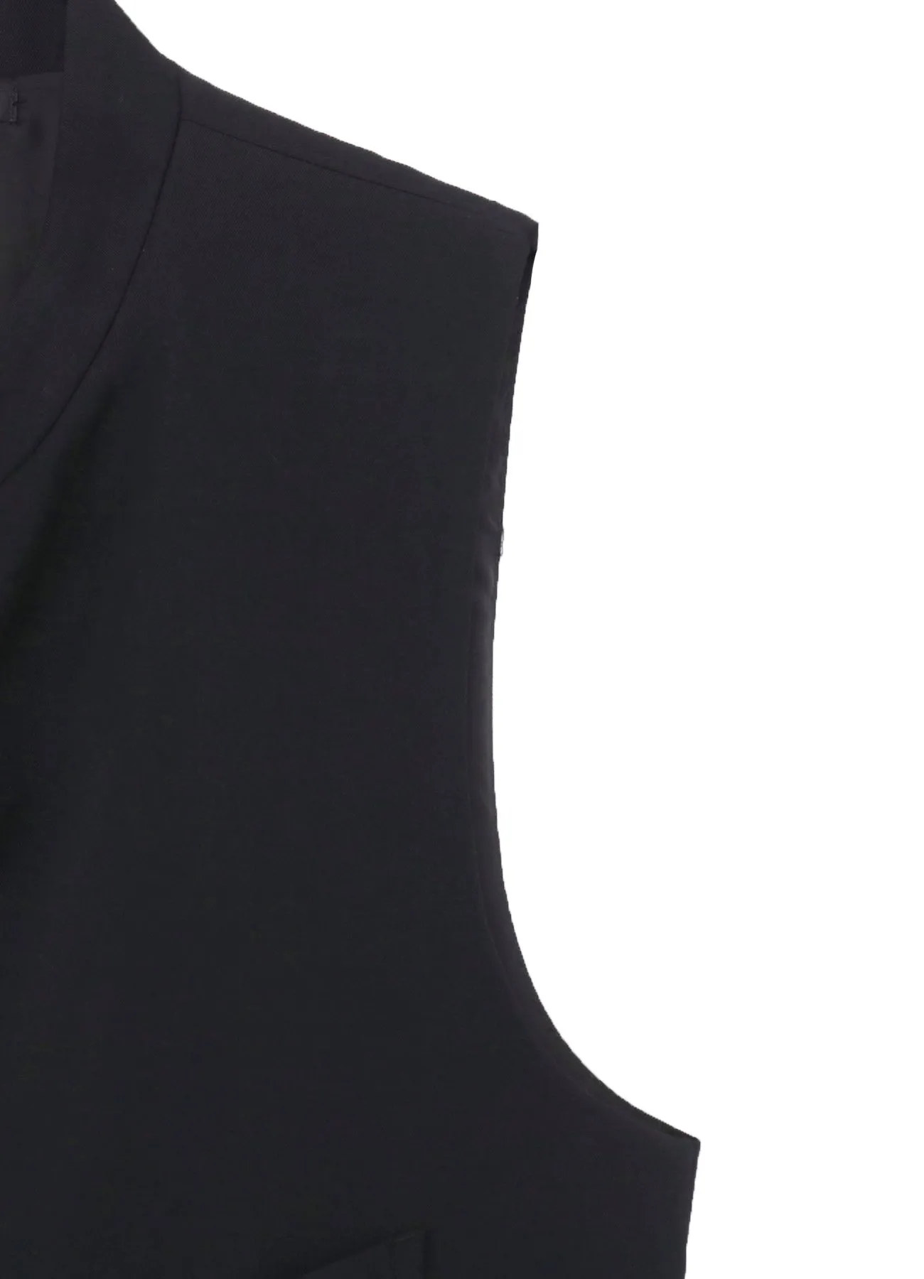 WOOL GABARDINE STAND COLLAR VEST sold by Yohji Yamamoto product image thumbnail 5