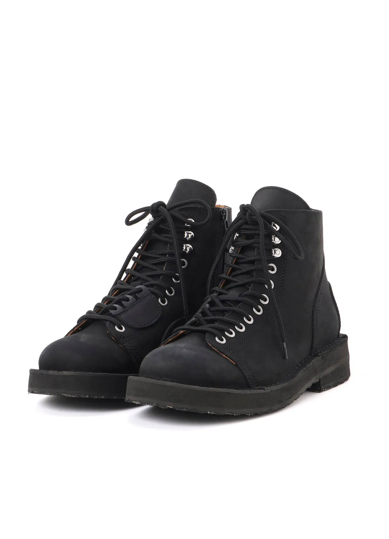MAT SMOOTH LEATHER ZIP BIKER BOOTS sold by Yohji Yamamoto