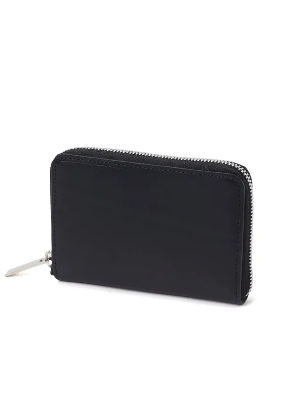 OIL LEATHER COMPACT ZIP WALLET sold by Yohji Yamamoto