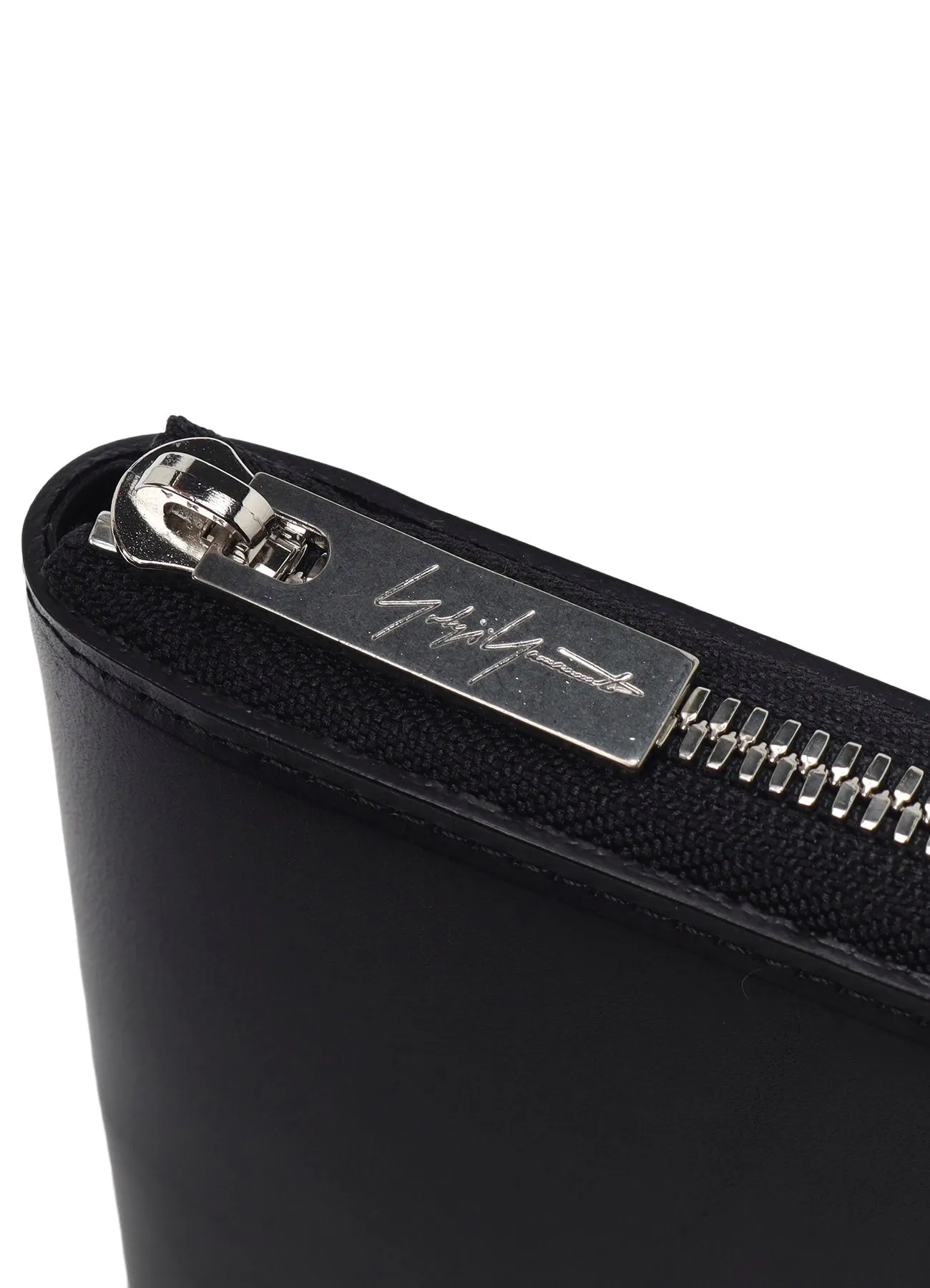 OIL LEATHER COMPACT ZIP WALLET sold by Yohji Yamamoto product image thumbnail 5