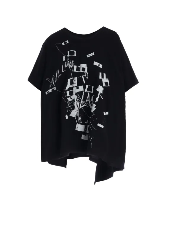 COTTON JERSEY MESSAGE PRINT SHORT SLEEVE TEE made by Yohji Yamamoto