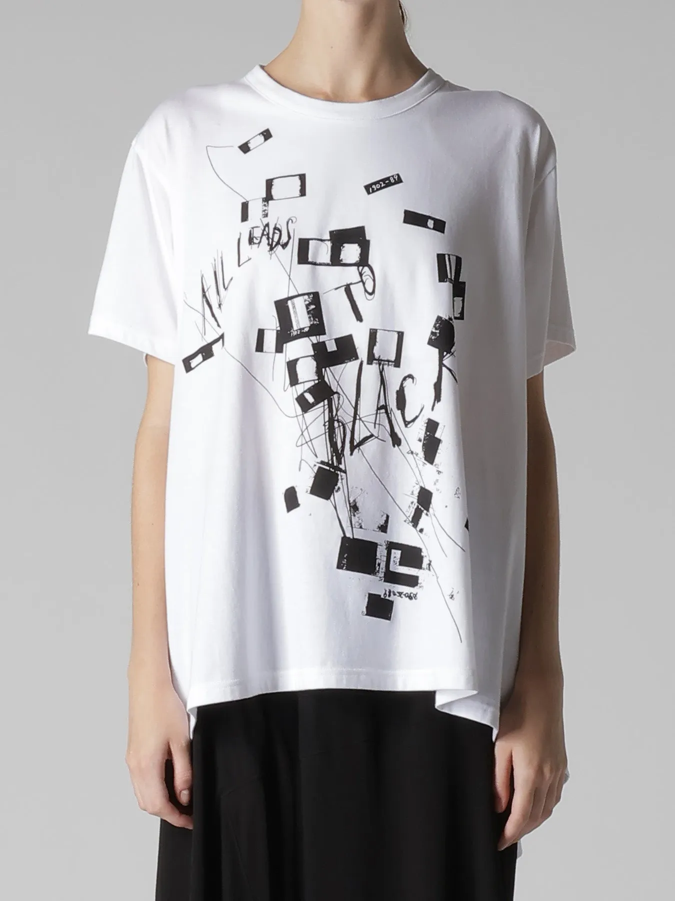 COTTON JERSEY MESSAGE PRINT SHORT SLEEVE TEE sold by Yohji Yamamoto product image thumbnail 4