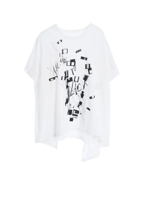 COTTON JERSEY MESSAGE PRINT SHORT SLEEVE TEE made by Yohji Yamamoto