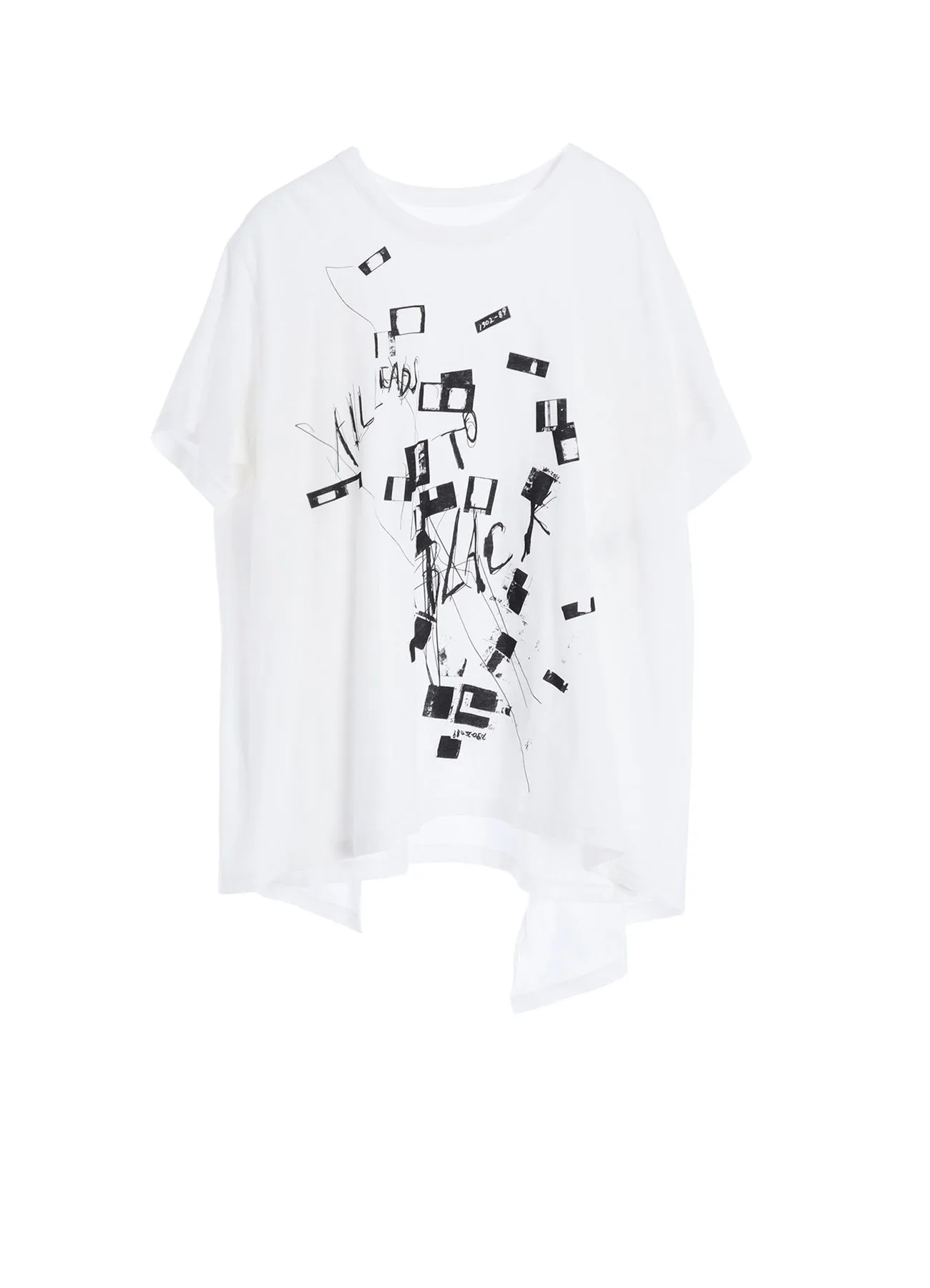 COTTON JERSEY MESSAGE PRINT SHORT SLEEVE TEE sold by Yohji Yamamoto