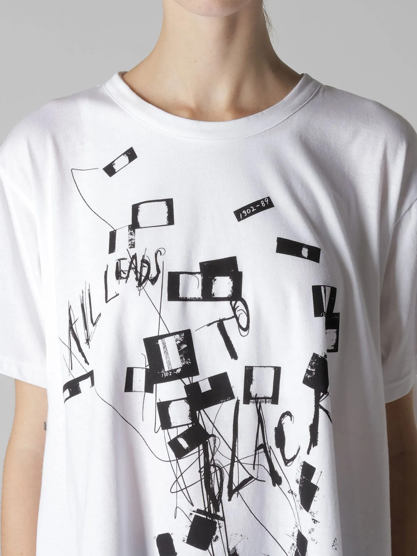 COTTON JERSEY MESSAGE PRINT SHORT SLEEVE TEE sold by Yohji Yamamoto product image thumbnail 5