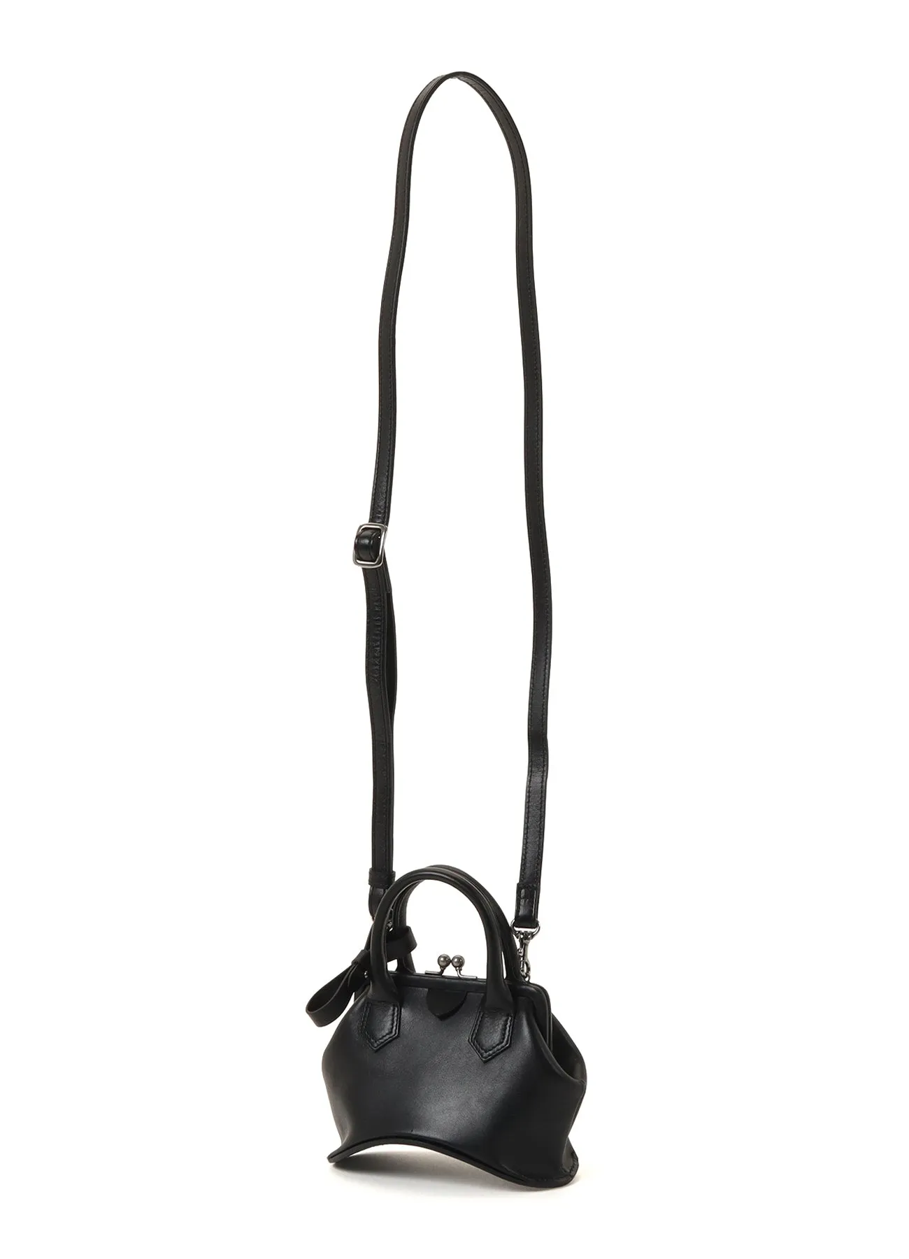 OIL SOFT LEATHER CURVED MINI METAL CLASP BAG sold by Yohji Yamamoto product image thumbnail 3