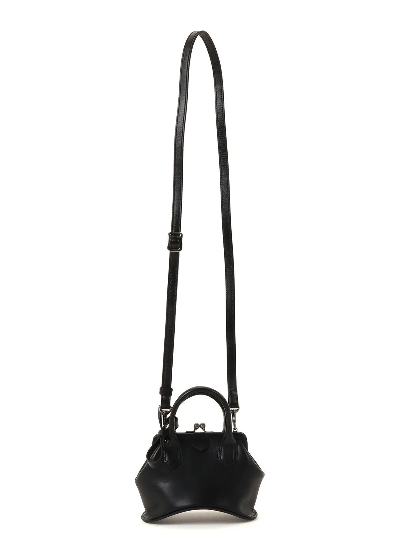 OIL SOFT LEATHER CURVED MINI METAL CLASP BAG sold by Yohji Yamamoto product image thumbnail 2