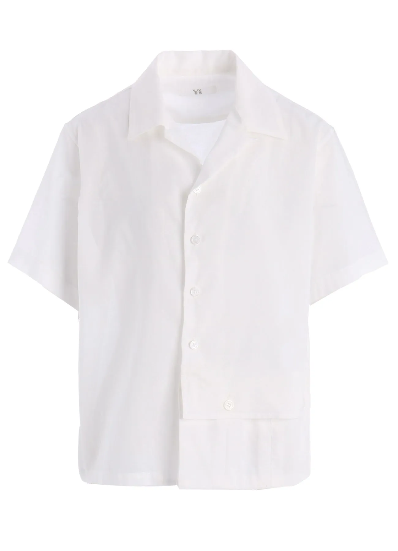 COTTON LAWN OPEN COLLAR SHORT SLEEVE BLOUSE sold by Yohji Yamamoto product image thumbnail 2