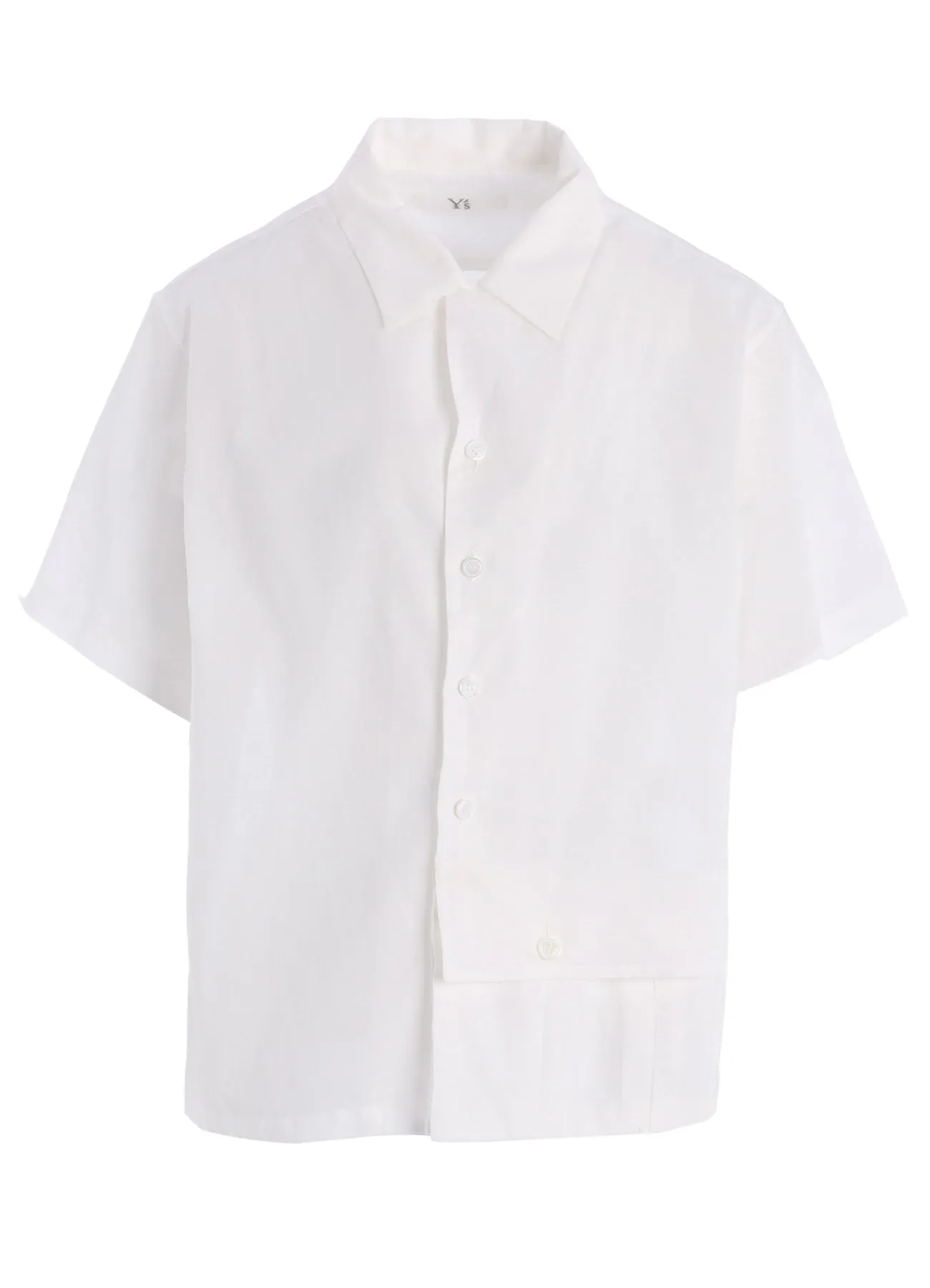 COTTON LAWN OPEN COLLAR SHORT SLEEVE BLOUSE sold by Yohji Yamamoto product image thumbnail 3