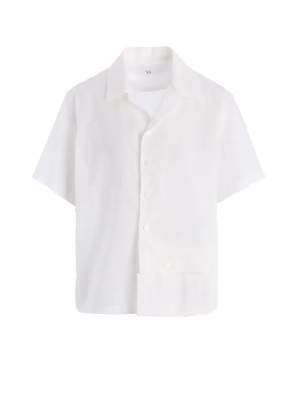 COTTON LAWN OPEN COLLAR SHORT SLEEVE BLOUSE sold by Yohji Yamamoto