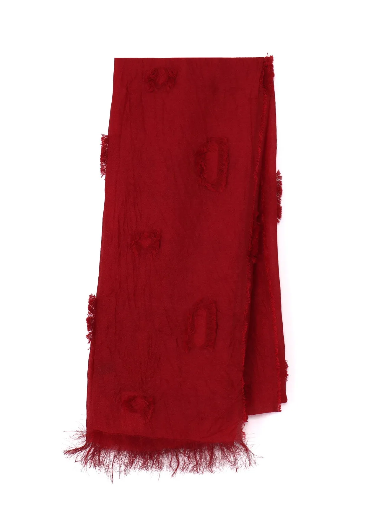 CUT SILK JACQUARD DOT CUT SCARF sold by Yohji Yamamoto product image thumbnail 2