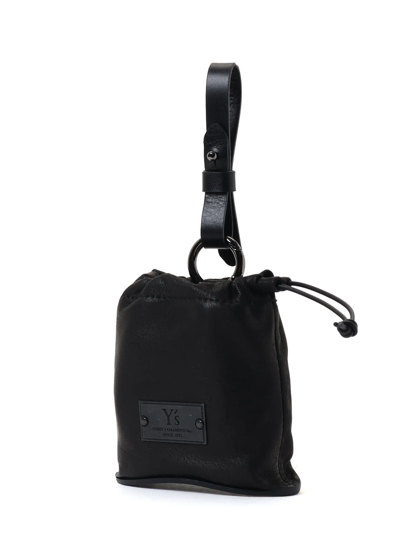 WATER DYED SOFT LEATHER CURVED POUCH CHARM sold by Yohji Yamamoto product image thumbnail 3