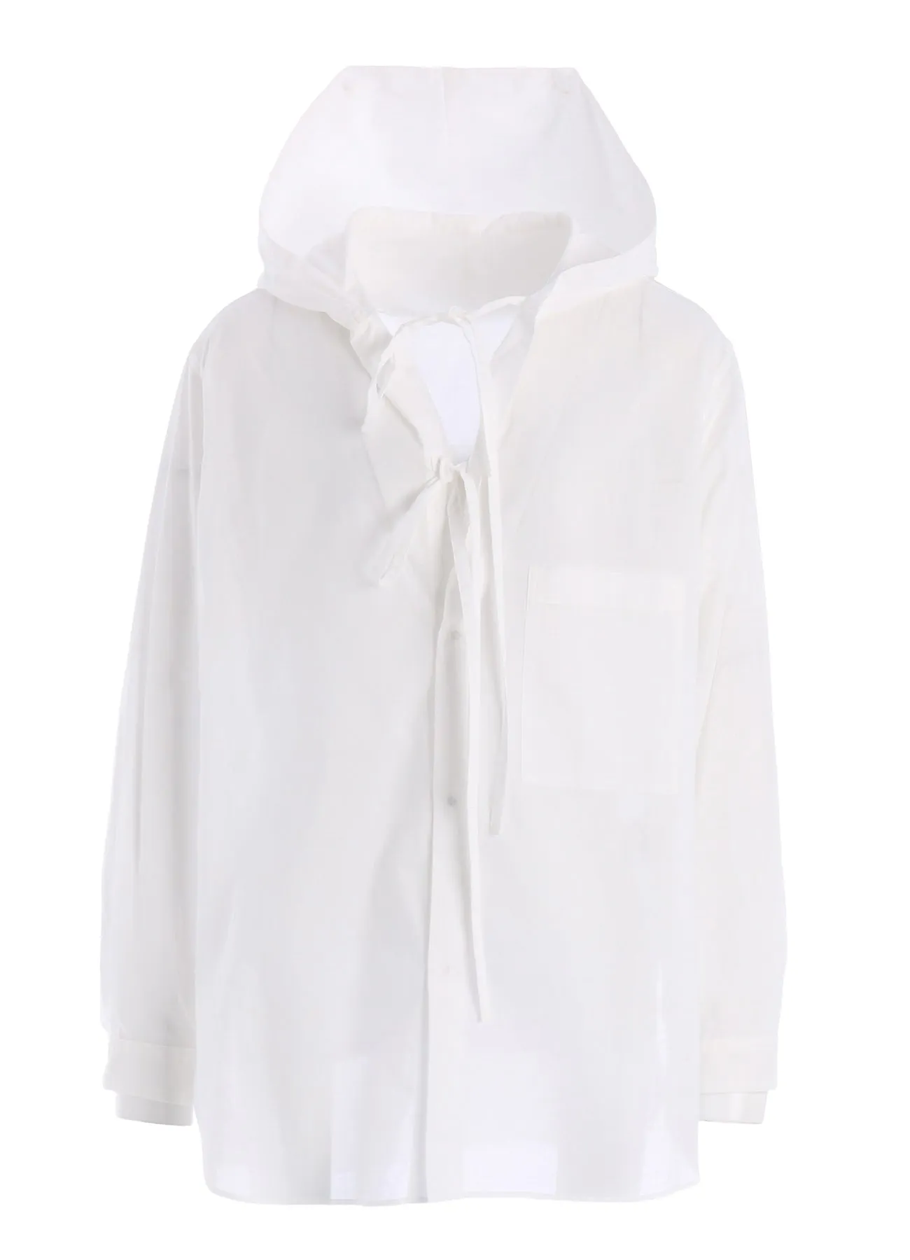 COTTON LAWN HOODED BLOUSE sold by Yohji Yamamoto product image thumbnail 2