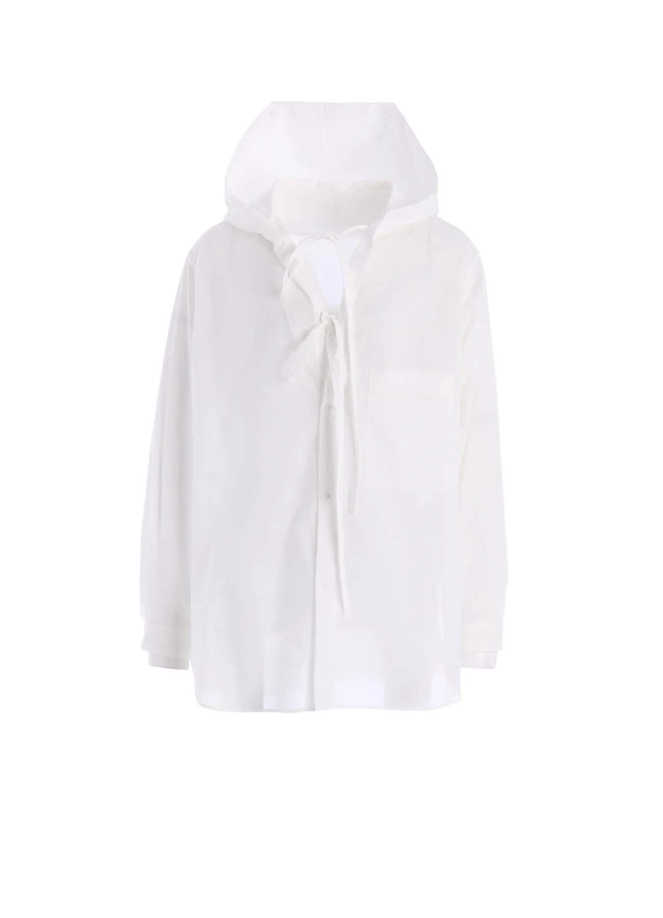 COTTON LAWN HOODED BLOUSE sold by Yohji Yamamoto