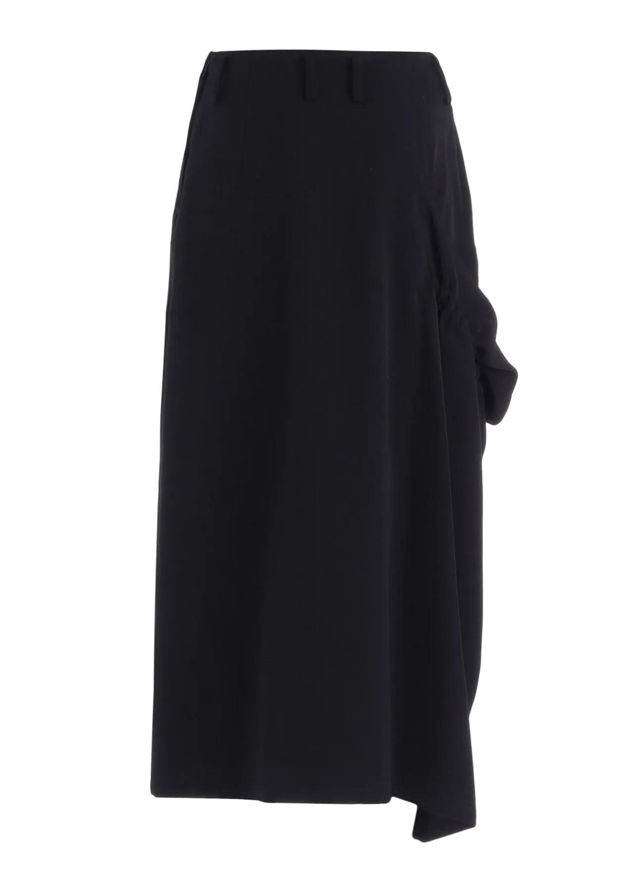 WOOL GABARDINE SIDE GATHERED SKIRT sold by Yohji Yamamoto product image thumbnail 3