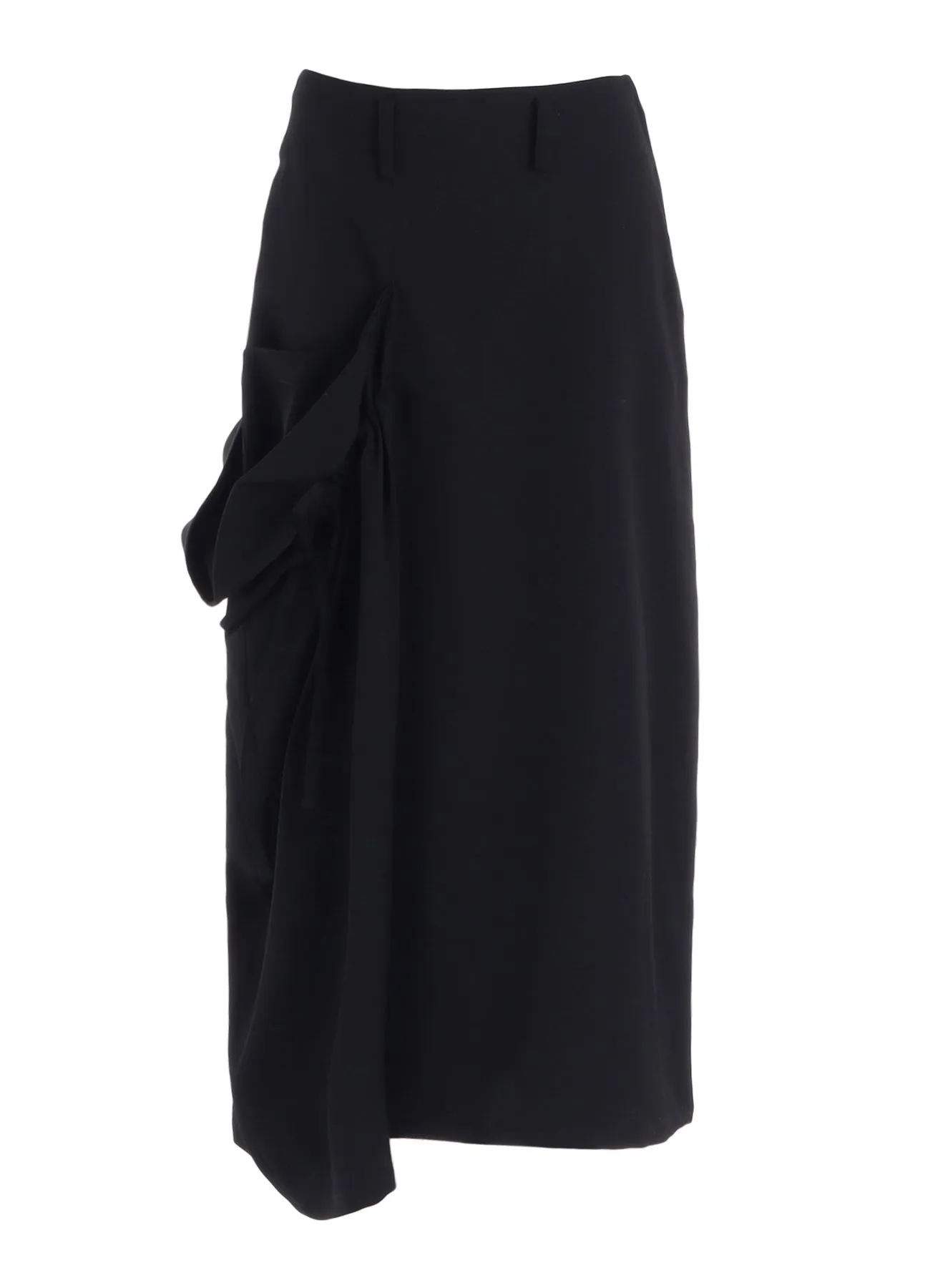 WOOL GABARDINE SIDE GATHERED SKIRT sold by Yohji Yamamoto product image thumbnail 2